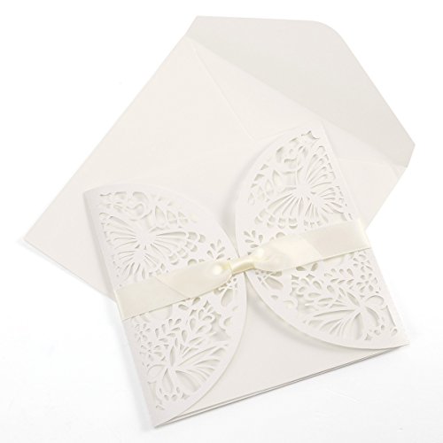 10x invitation mariage dentenlle papillon + noe...