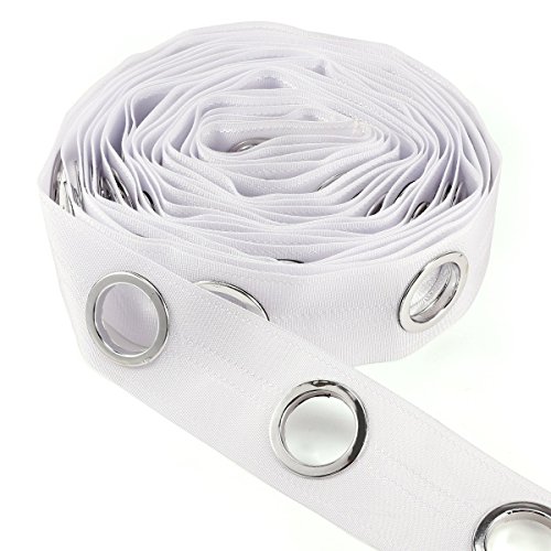 10M Ruban blanc à 80 Oeillets Anneaux argentés ...