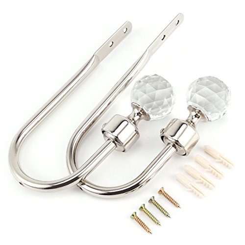 2x Crochet Aluminium argenté pour embrasse ride...