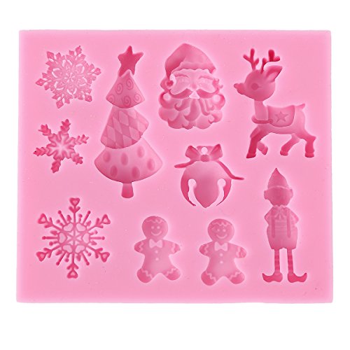 moule silicone thème noël pour pâte à sucre ama...