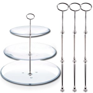 3x3 Etage Support presentoir Gateau Argente Ass...