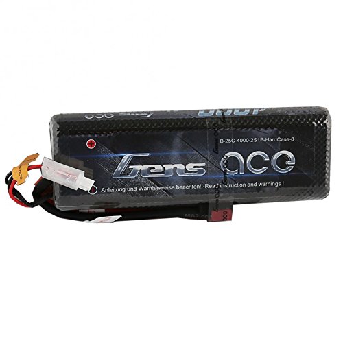 Gens Ace Gens ace LiPo Batterie 4000mAh 7.4V 25C 2S Hardcase pour RC Car Hélicoptères Avion Truck code EAN 6928493321362 