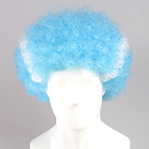 FlagWigs perruque afro Manchester City Aguero Barclays Premier League Ballon de football Les fans Drapeau Perruques code EAN 6928738783221 