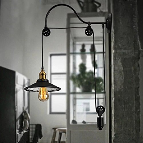lampe murale bureau Poulie rétractable mur d'étude chambre restaurant bar café American Iron corridor industriel pour rétro 6929274010871 (6929274010871)