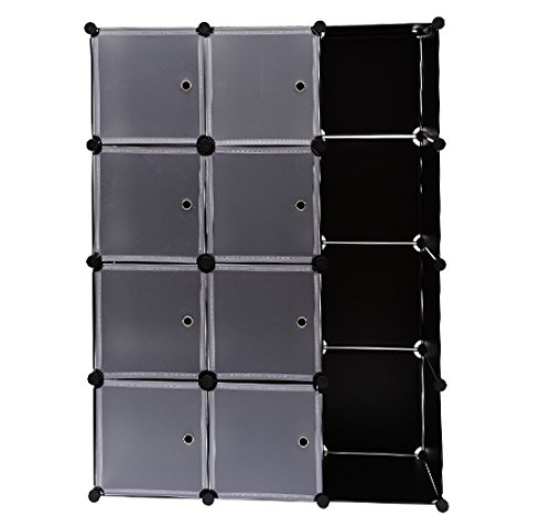 ARMOIRE PLASTIQUE ÉTAGÈRE PENDERIE MEUBLE DE RA...