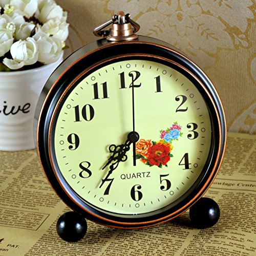 Fashion style européen salon métal horloge rétr...