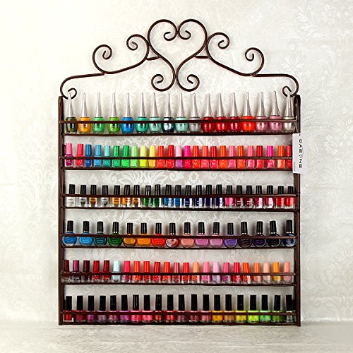 Yuda Étagère murale à 6 niveaux pour vernis à ongle, peut contenir 120 flacons de vernis à ongles ou d'huiles essentielles Bronze 6933331654779 YUDA