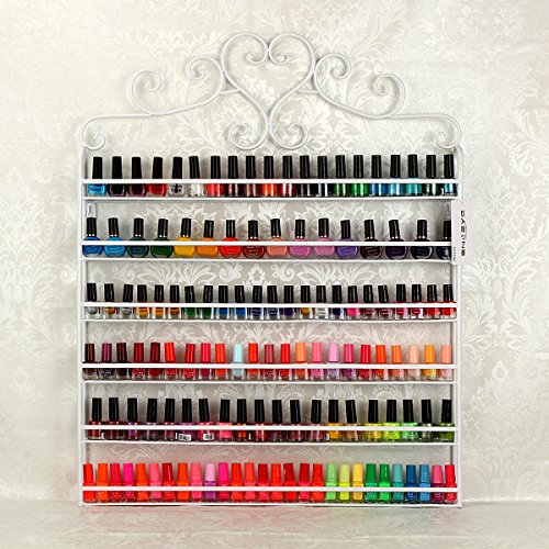Yuda étagère murale à 6 niveaux pour vernis à ongle, peut contenir 120 flacons de vernis à ongles ou d'huiles essentielles (Blanc) 6933331654793 YUDA