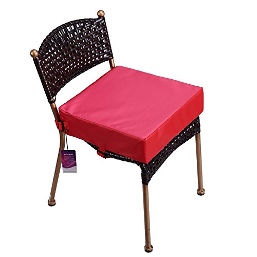 Lalawow Antidérapage epaisseur rehausseur coussin de chaise coussin d'appoint en tissu oxford et éponge pour salle à manger enfant (rouge ) 6933506664213 (6933506664213)