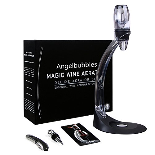 Angelbubbles Aérateur de vin décanteur + tire-bouchon + bouchon de bouteille + tour et support 6933506694173 (6933506694173)