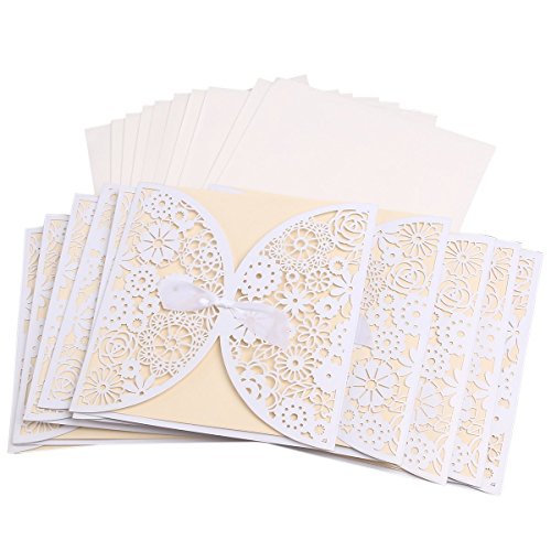 Laser cut 50pcs bricolage dentelle vintage flor...
