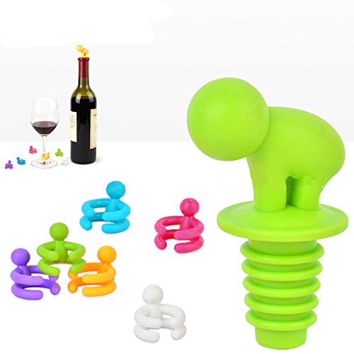 1 jeu (7 pièces) de silicone mignon bouteille d...