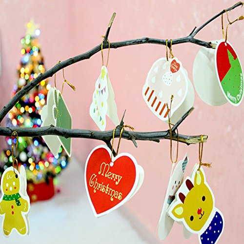 14 pcs de noël arbre de noël ornements cartes d...