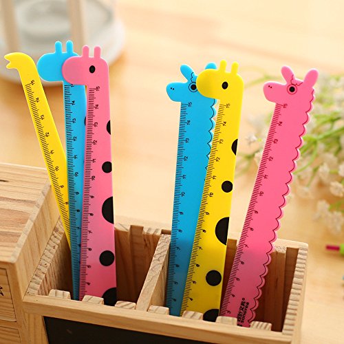 4 pcs pf mignon cartoon animals giraffe ruler 1...