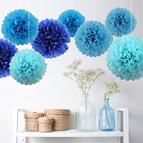 7 Pompons geantes papier de soie pour decoratio...