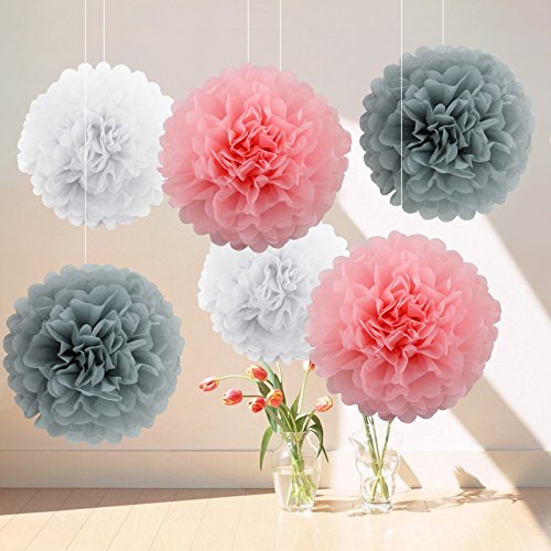 Pompon Boule de Fleur en Papier de Soie Décorat...