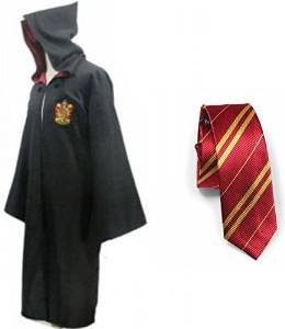 Harry Potter Gryffindor&Tie Adult Robe Size M D...