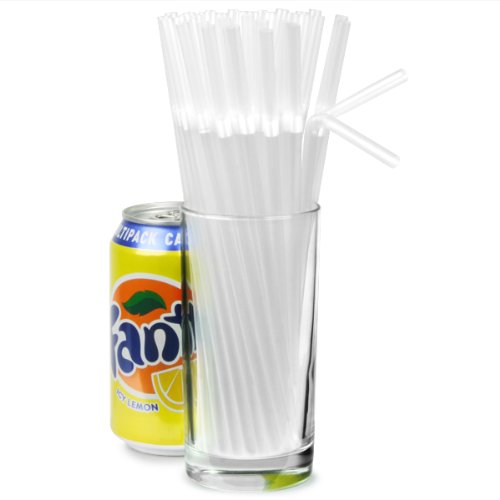 Drinkstuff Boîte de 250 pailles en plastique Tr...