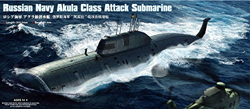 Hobbyboss HobbyBoss Echelle 1?: 350 cm bleu marine russe SSN Akula Classe Étui Attack submarine "Kit de montage code EAN 6939319235251 