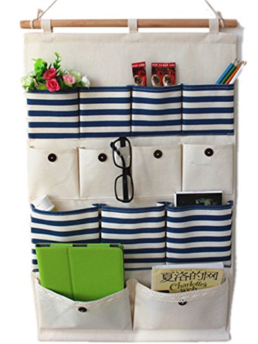 Rayures bleu marine vintage gadgets titulaire w...