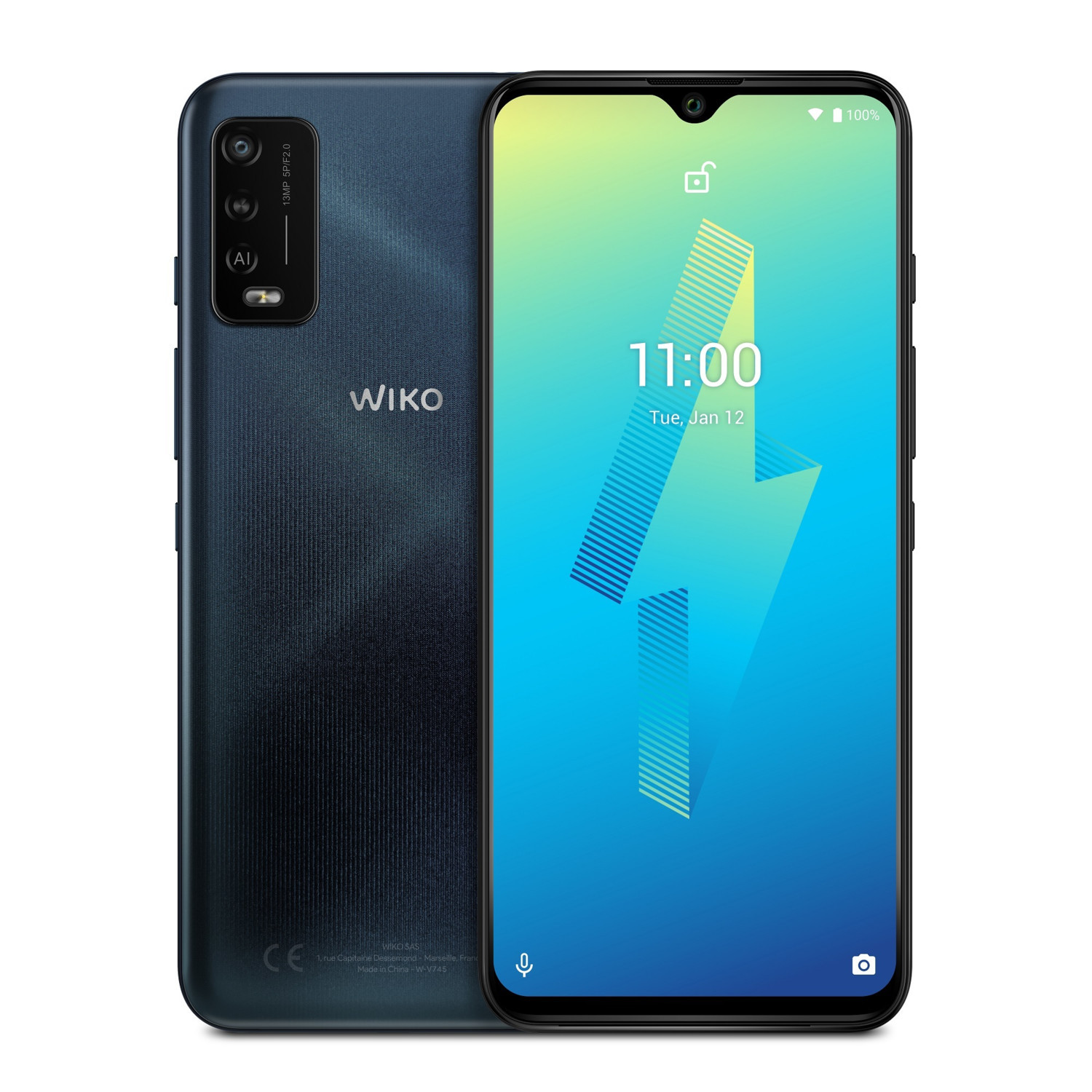 Smartphone Power U30 4G - 64 Go - Bleu marine WIKO