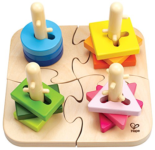 Hape - E0411 - Puzzle En Bois - Boutons Créatif