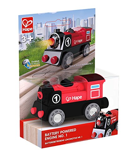Hape - E3703 - Circuit de Train en Bois - Locom...