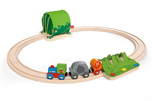 Hape - E3800 - Circuit de Train en Bois - Coffr...