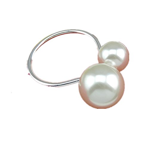 GOUGOU Mariage banquet serviette anneau écharpe grosse perle bague en métal boucle déduction spéciale Napkin Western code EAN 6948194737583 