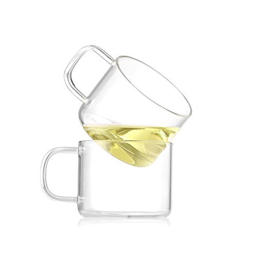 Tasses pour thé ou café, 150ml, Lot de 2, en ve...