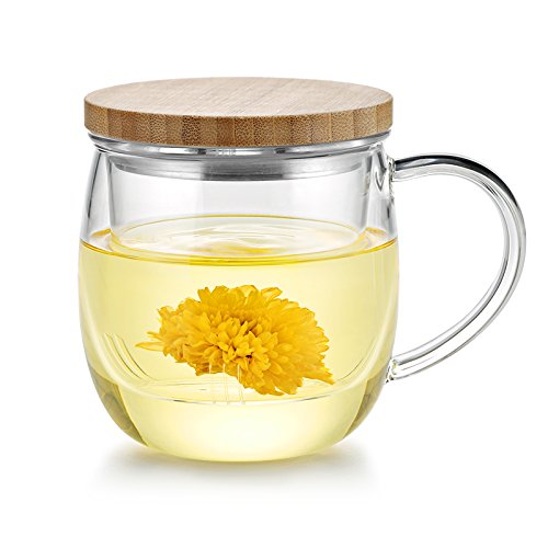 Tasse pour le thé, Mug à infusion, en verre, co...