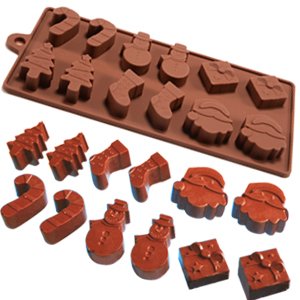 Moule à chocolats 6 formes de Noël Silicone