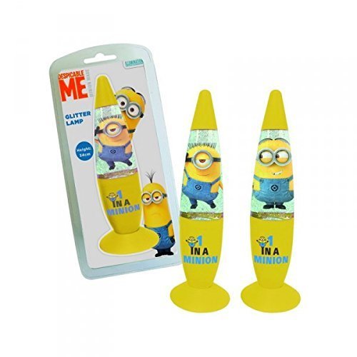 Lampe LED à paillettes MINIONS forme fusée H 15...