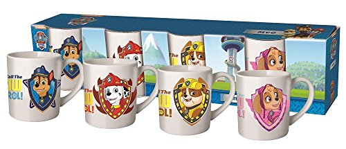 Nickelodeon Coffret 4 mugs Pat Patrouille Chase, Marcus, Ruben et Stella Barette 4 tasse cadeau Nickelodeon code EAN 6950687218097 