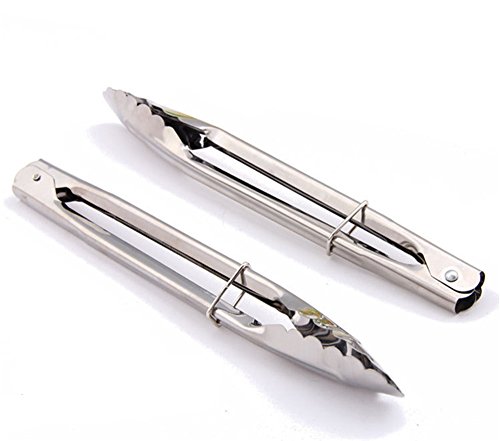 Stainless steel bbq clip cuisine tongs alimenta...