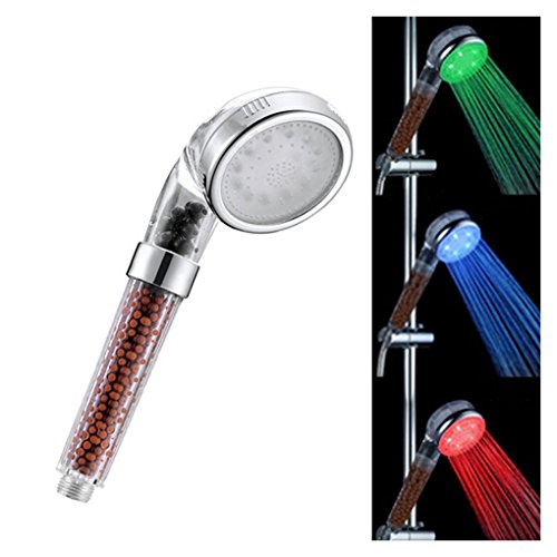 Pommeau rond douchette lumineux 7 couleurs chan...