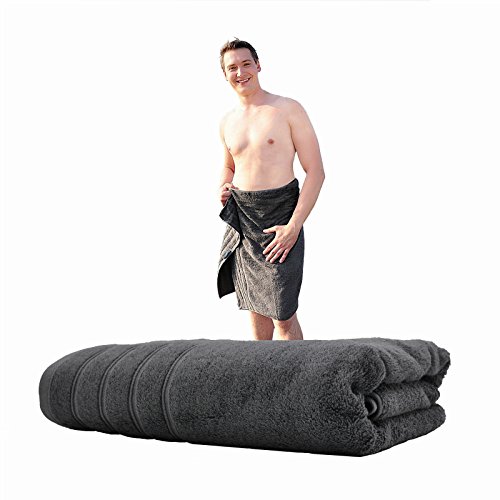 FOURSCOM Fourscom Serviette de sauna EPONGE 70 x 200 cm/ 500g/m² / 100 % coton /Gris 6953886309382 (6953886309382)