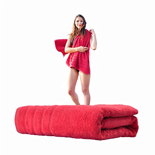 FOURSCOM Fourscom® Serviette de sauna EPONGE 70 x 200 cm/ 500g/m² / 100 % coton /Rouge 6953886309443 (6953886309443)