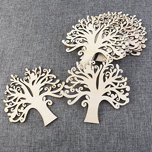 NUOLUX Vierges des embellissements en bois d'arbre pour l'artisanat bricolage embellissements 10pcs (couleur du bois) code EAN 6954793139024 
