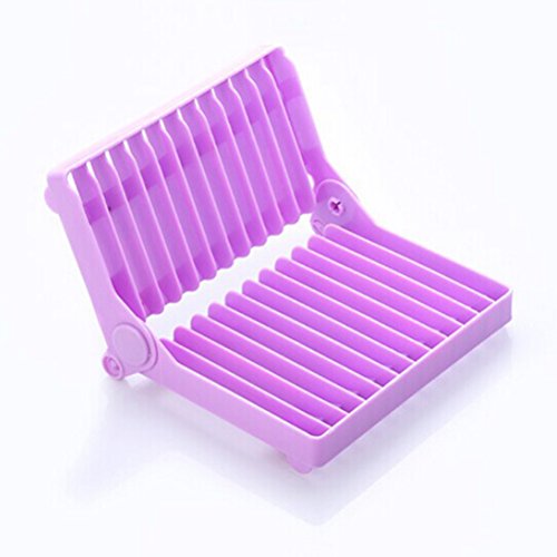 Égouttoir vaisselle pliage en plastique (violet)