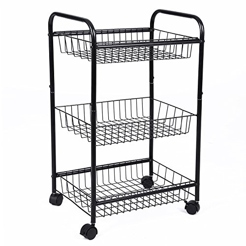 Desserte à roulettes chariot de cuisine etagère...