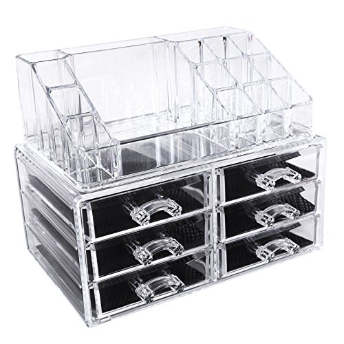 2 en 1 organiseur de maquillage boîte de rangem...