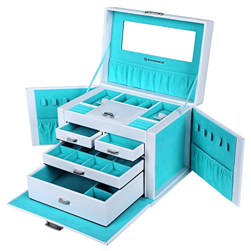 Boîte à bijoux coffrets 4 plateaux 26,5 x 19 x ...