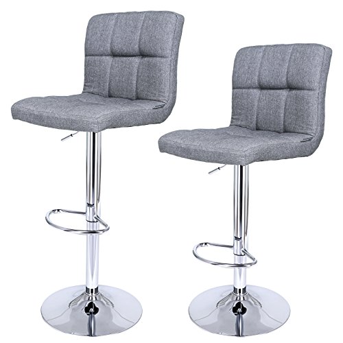 Lot de 2 tabourets de bar chromé revêtement en ...