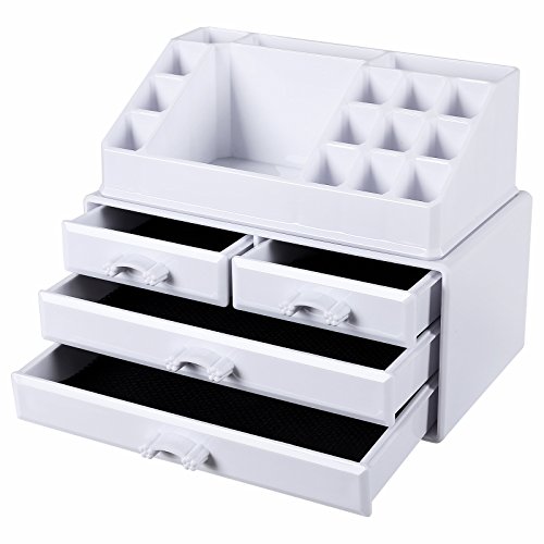 2 en 1 organiseur de maquillage boîte de rangem...