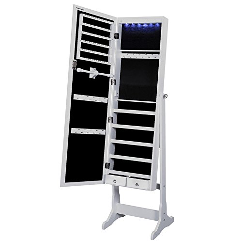 Armoire à bijoux armoire de rangement sur pieds...