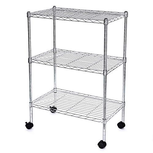 Chromée - etagère à roulettes etagère de rangem...