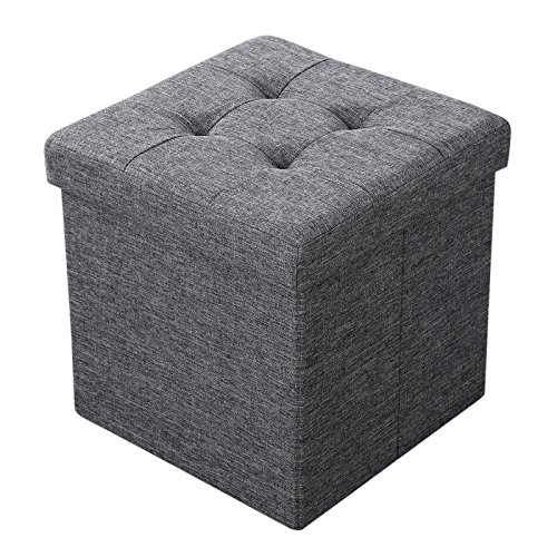 Pouf coffre de rangement pliable tissu en lin chargement max. de 300 kg gris foncé 38 x 38 x 38 cm lsf27z 6955880316199 Songmics Pouf coffre de rangement pliable tissu en lin chargement max. de 300 kg gris foncé 38 x 38 x 38 cm lsf27z 6955880316199 Songmics