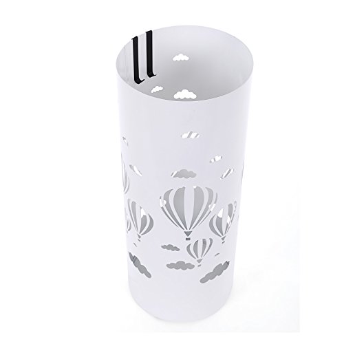 Porte parapluies en métal ø19,5 x 49 cm rond bl...