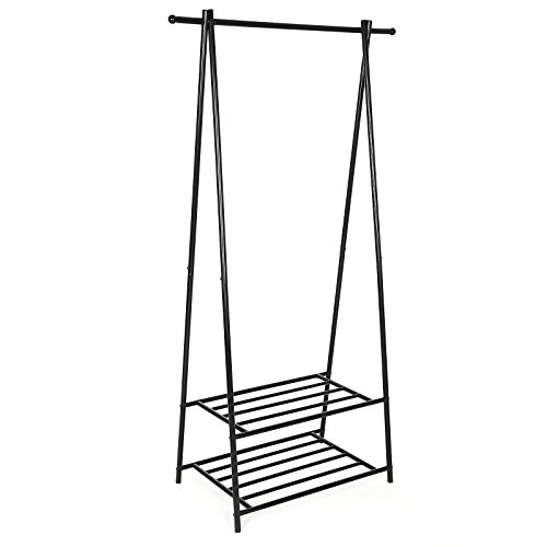 Songmics Portant / penderie à vêtement porte-manteau étagère pour chaussures penderie support manteau noir hsr05b code EAN 6955880317011 